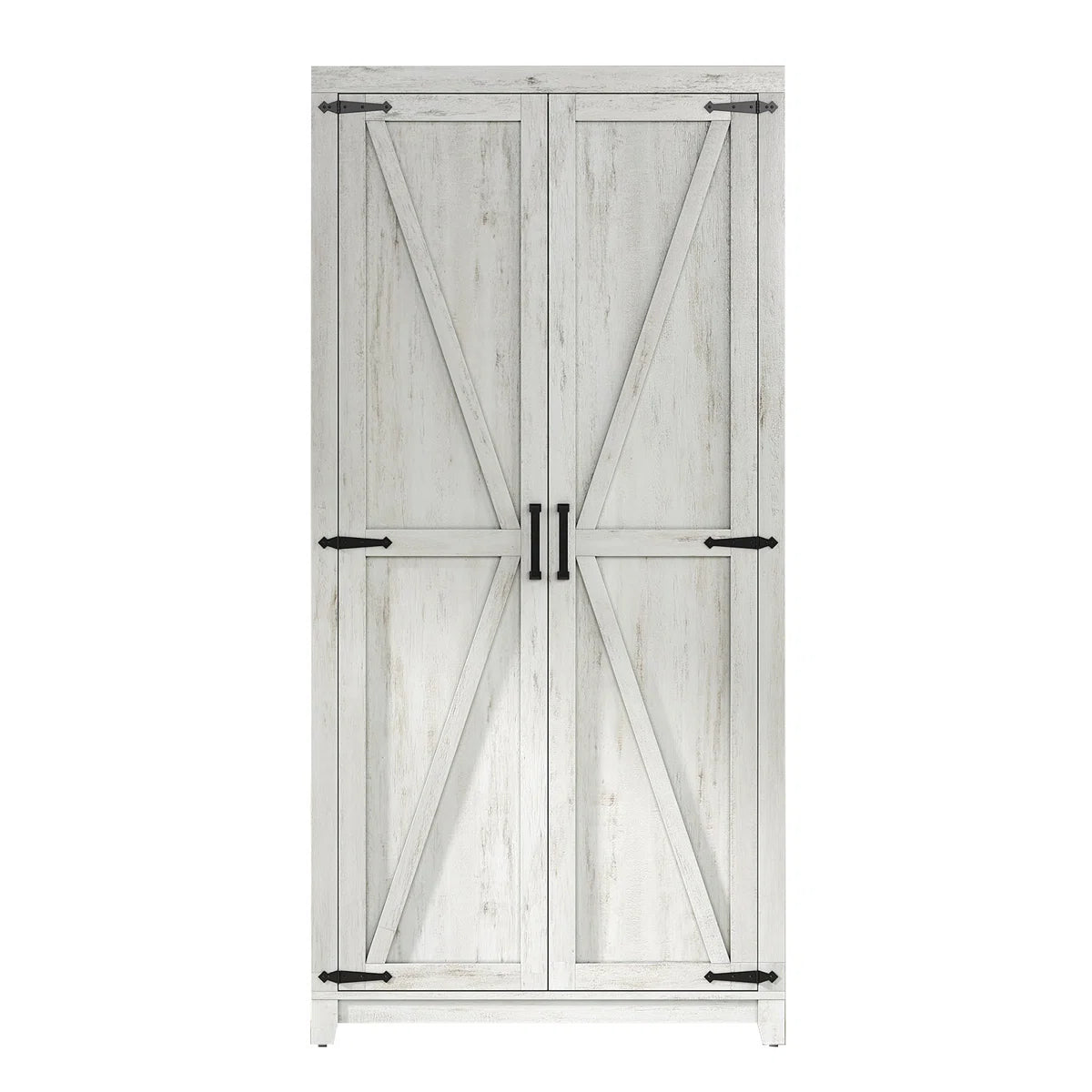 71'' Farmhouse Armoire, Wardrobe Closet Storage Cabinet With Shelf & Hanging Rod