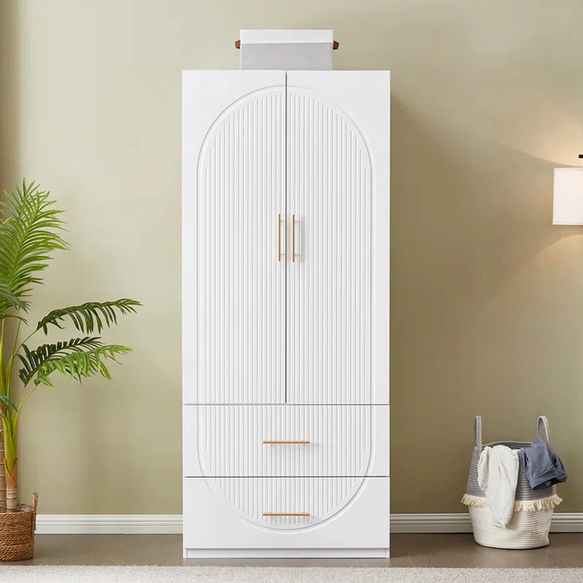 Ruthy Solid Manufactured Wood Armoire